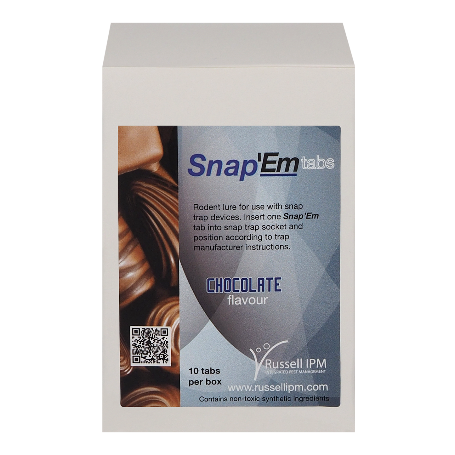 Verpackung mit Schokoladen-Lockstoff-Tabs.