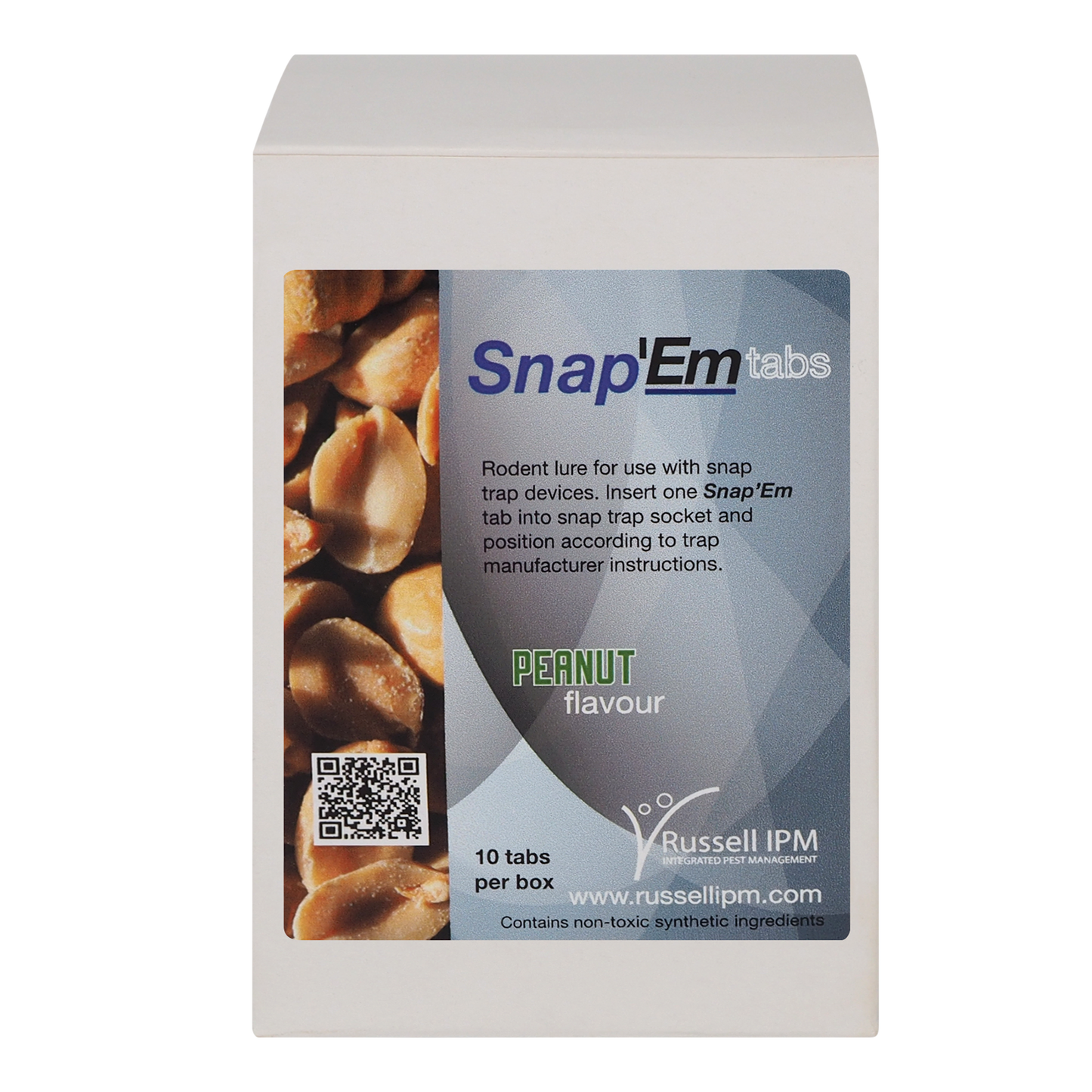 Verpackung mit Erdnuss-Lockstoff-Tabs.
