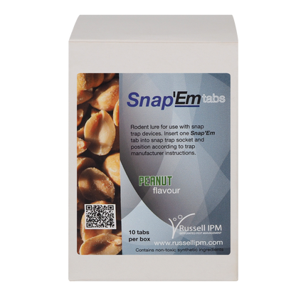 Verpackung mit Erdnuss-Lockstoff-Tabs.