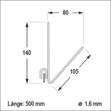 Taubenabwehr | Taubenabwehr Spikes Dachrinne 1 Meter